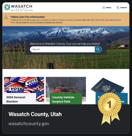 Wasatch County website on Silktide website